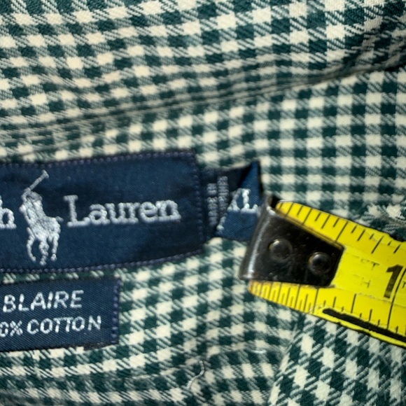 Ralph Lauren Men’s XL Green & Beige Checkered Shirt❗️ - Picture 9 of 11